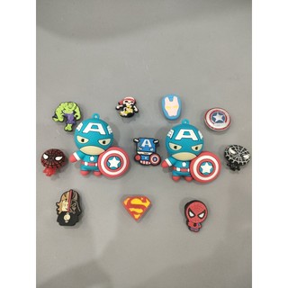 Set Charm Gắn Dép siêu nhân cap (2 charm to + 10 charm bé)