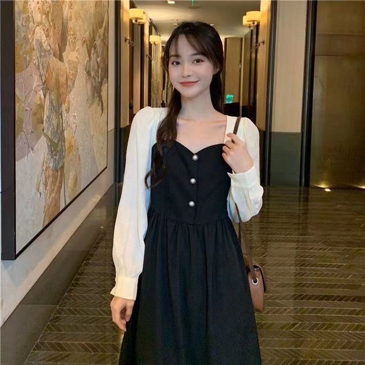 IELGY IELGY Đầm Dài Tay plus size Phong Cách Pháp Ngọt Ngào Cho Nữ