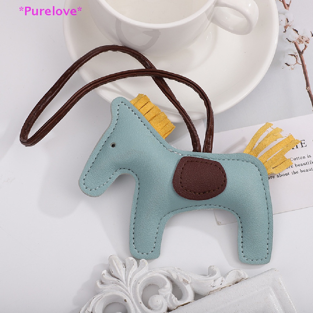 Móc Treo Chìa Khóa Bằng Da PU Hình Ngựa Độc Đáo Mới