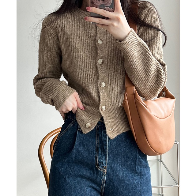Áo len cardigan round Hàn Quốc cao cấp