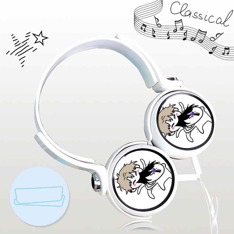 Tai nghe chụp in hình LOW TIDE IN TWILIGHT Đêm bên làn nước boylove manhwa anime chibi cắm dây tiện lợi thời trang