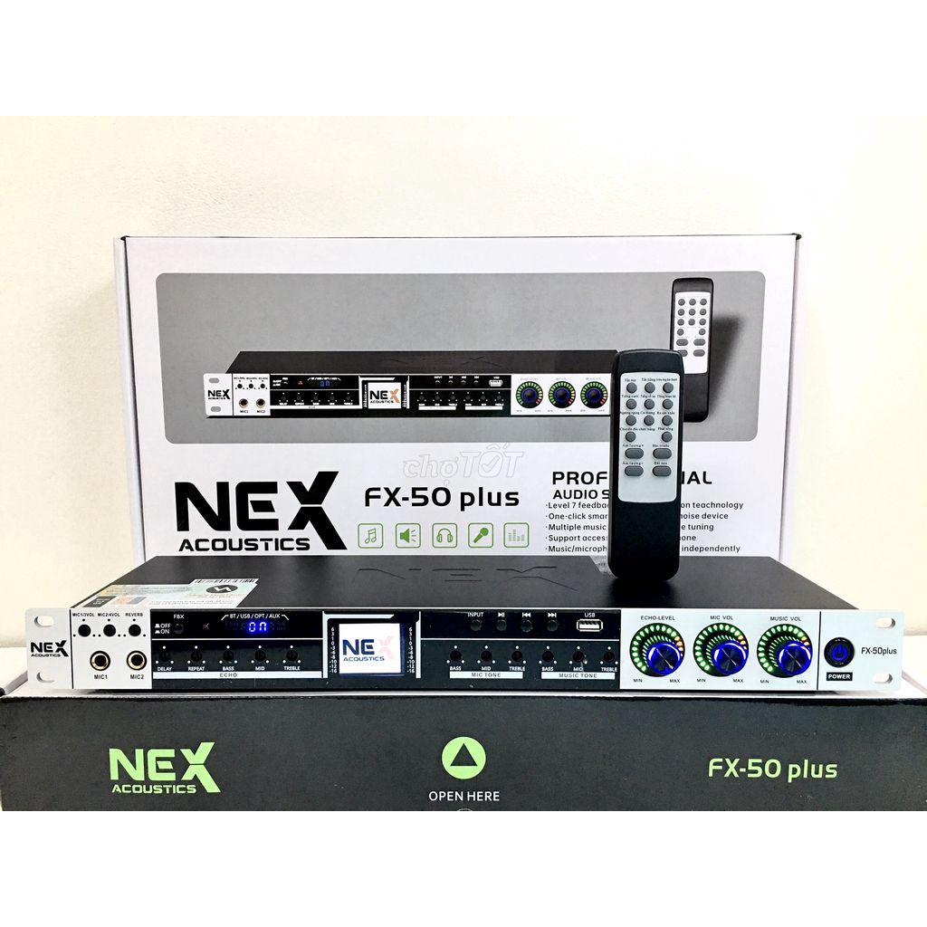 Vang cơ NEX FX50 PLUS - vang cơ chống hú có reverb echo, vang cơ Karaoke chuyên nghiệp, cổng sub riêng biệt