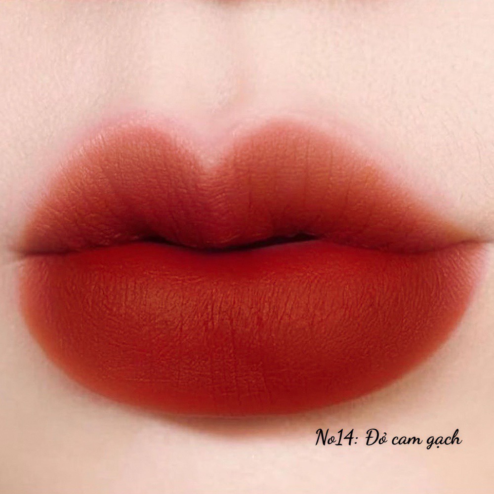 Son MNC N0.14 đỏ cam gạch, Son kem lì MNC Cream Líptick lâu trôi mềm mịn
