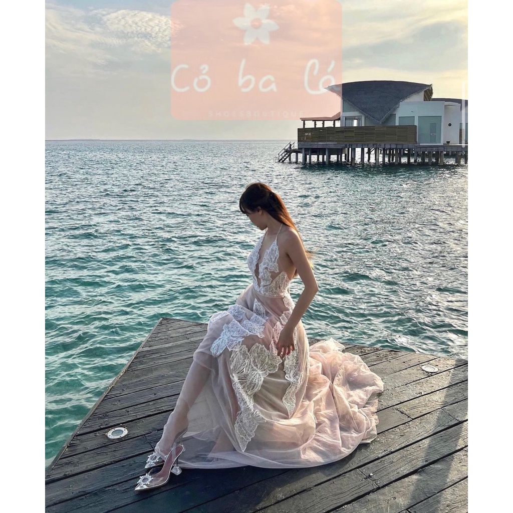 CAO GÓT COBALA SHOES - GIÀY NỮ MŨI NHỌN TAG ĐÁ - SANDAL BÍT MŨI QUAI HÂU 9 PHÂN - CAO GÓT THỜI TRANG 9CM - G22092100