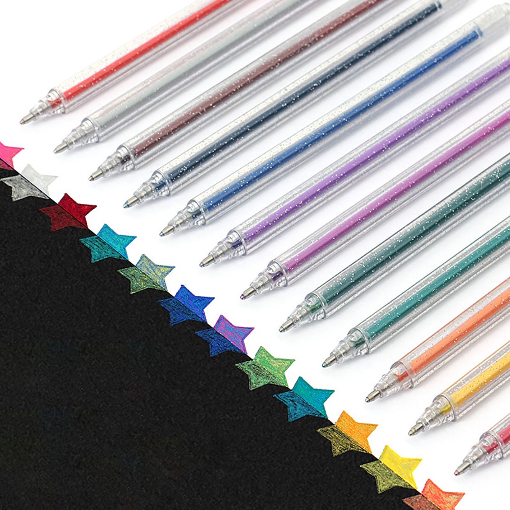 Set 8 Bút Mực Nước Ánh Kim Nhiều Màu Sắc