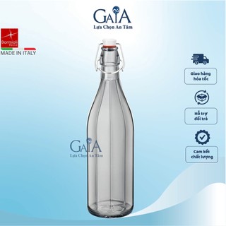 [XÁM] Chai thủy tinh màu nắp cài nắp gài 1 lít nhập khẩu Ý thương hiệu Bormioli Rocco