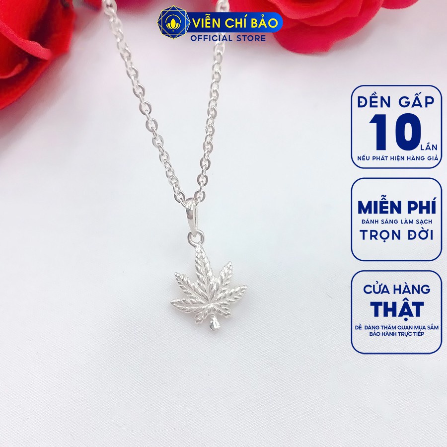 Dây chuyền bạc Lá Phong chất liệu bạc s925 thời trang phụ kiện trang sức nữ Viễn Chí Bảo D400780