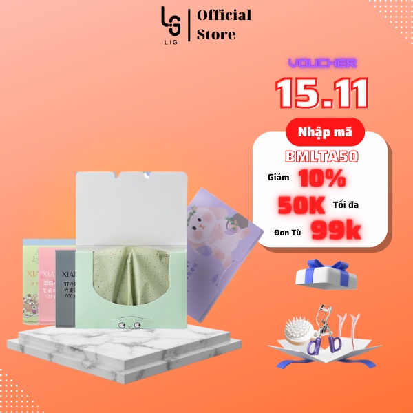 Tệp 100 tờ giấy thấm dầu LIG vệ sinh sạch dầu nhờn thừa trên mặt