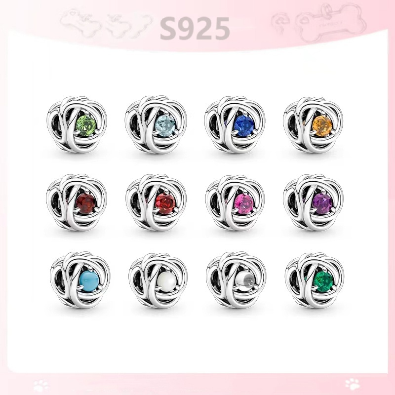Hạt Charm Mạ Bạc 925 Dùng Làm Trang Sức DIY
