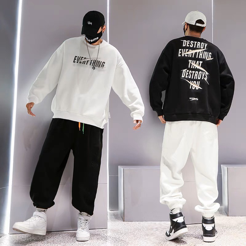 Áo Sweater Cổ Tròn EVERYTHING, Áo Sweater Unisex Nỉ Bông Tay Dài phong cách Đường phố thời trang Boin Store