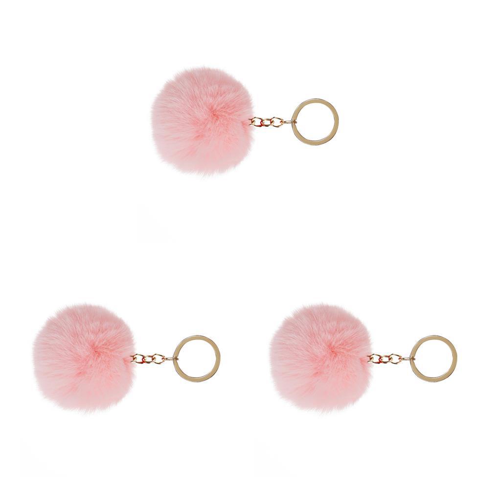 1 / 2 / 3 / 5 Móc Khóa Quả Bóng Lông Xù Tinh Tế Sáng Tạo Dành Cho Người Lớn Tuổi Và Trẻ Em