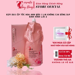 Kem duỗi ép tóc hoa anh đào 1 lần không cần dùng dập định hình lần 2