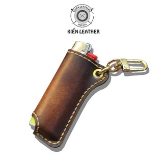 Bao bật lửa da thật 100% by Kiến Leather