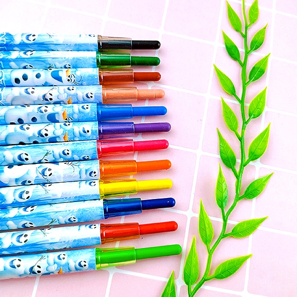 Sáp Vặn 12 Màu Dài Rolling Crayon 12 Màu