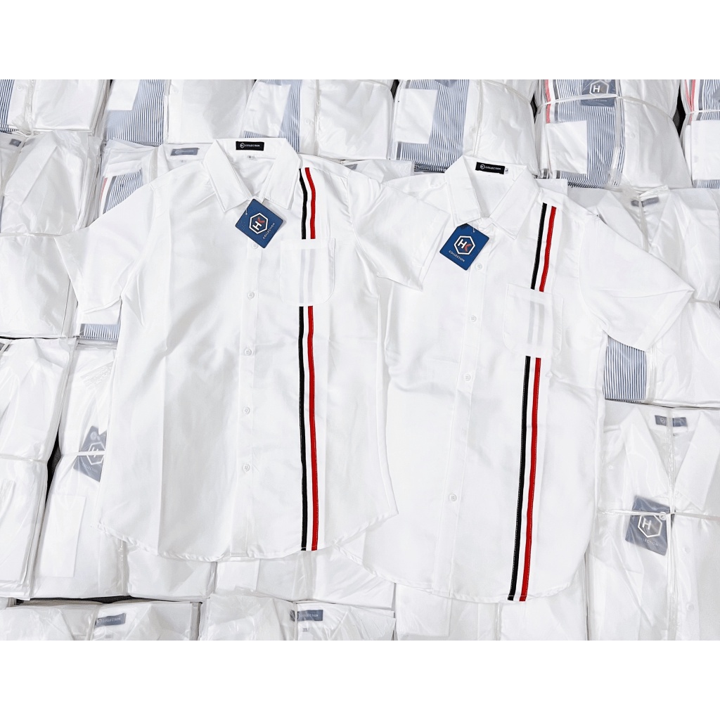 (HCM) ÁO SƠ MI NAM NGẴN TAY PHONG CÁCH PHỐI SỌC - THỜI TRANG NAM SIÊU XỊN CHO CÁC ANH EM LANA FASHION
