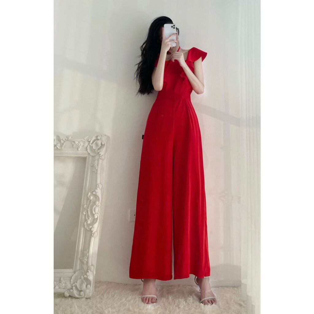 Jumpsuit Sát Nách 2 Màu A1294 Chất Lụa Cao Cấp Kèm Lót Thiết Kế Sang Chảnh