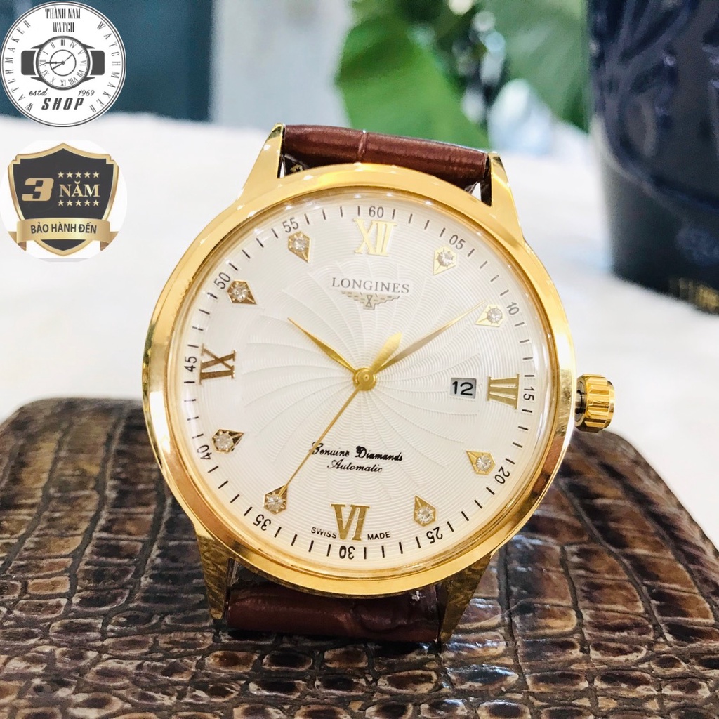 Đồng hồ Nam LG10 Dây da cao cấp, Full hộp, Mặt Sapphire chống xước, chống nước thẻ bảo hành  36 tháng