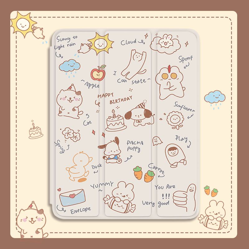 Ốp Bảo Vệ Máy Tính Bảng Họa Tiết Hoạt Hình Cho iPad GEN7 / 8 / 9 10.2 "GEN10 10.9" Pro11 "Pro12.9" 2022 Air4 Air5 Air3 mini6