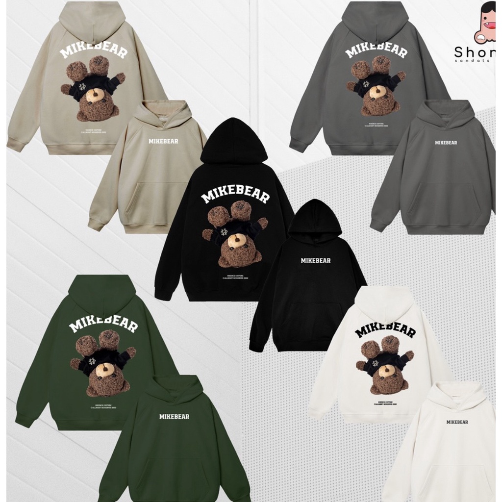 Áo hoodie nữ nam MEKEBEAR form rộng tay bồng chất liệu nỉ bông dày dặn
