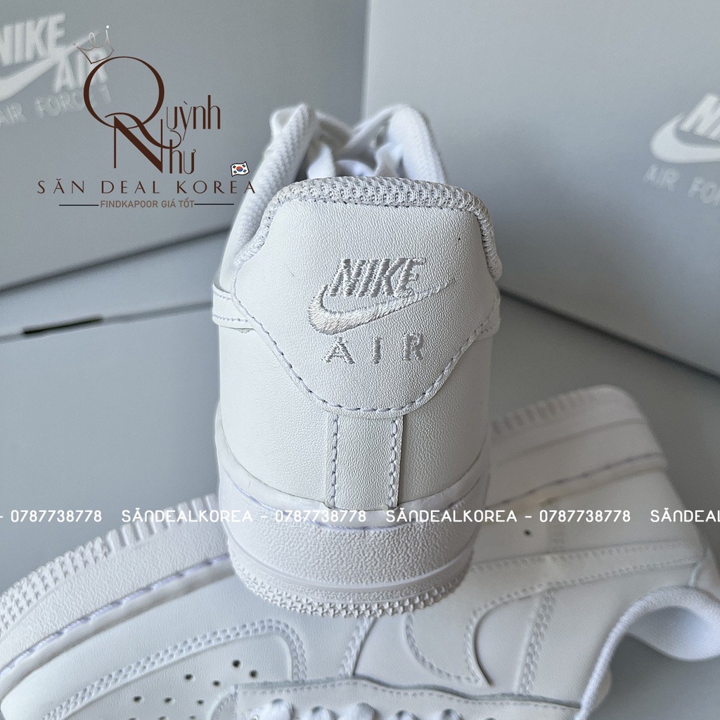 Giày Nike 𝐀𝐢𝐫 𝐅𝐨𝐫𝐜𝐞 𝟏 𝐋𝐨𝐰 07' 𝐀𝐥𝐥 𝐖𝐡𝐢𝐭𝐞 sẵn size nữ