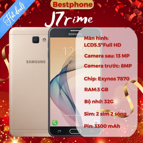 Điện thoại Samsung J7prime 2sim ram 3G/32G máy Chính Hãng BP06