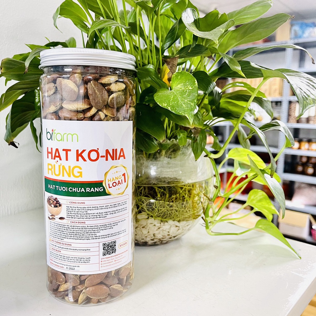 Hạt Kơ Nia rừng loại 1 BIMALL bùi thơm béo ngậy giàu dinh dưỡng hũ 650gr