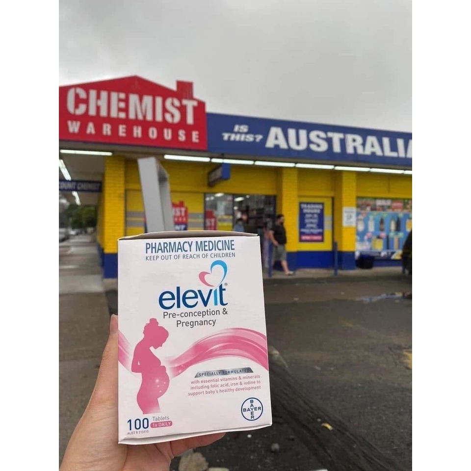 [Chính hãng date 2025] Vitamin bầu tổng hợp Elevit Úc 100 viên