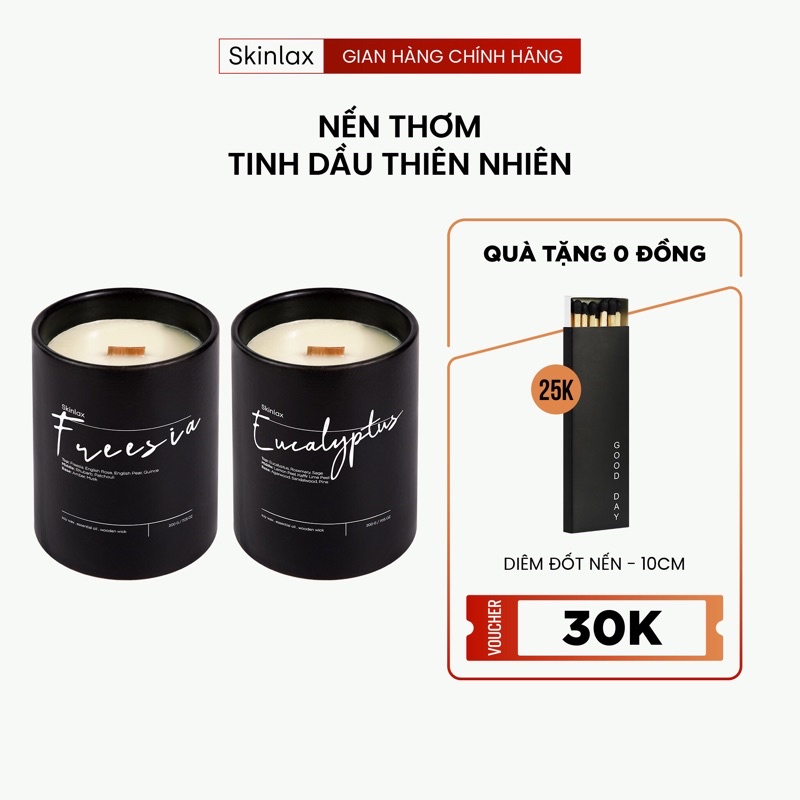 Nến Thơm Tinh Dầu Trị Liệu SKINLAX ( 200g )