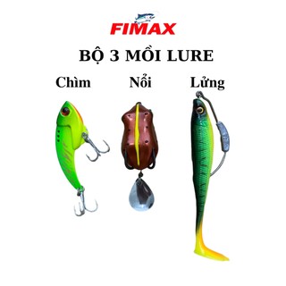 Combo mồi câu lure, combo 3 mồi câu lure chìm , lửng , nổi chuyên câu cá lóc.