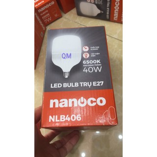 Bóng đèn led bulb trụ 40w ánh sáng trắng - nlb406 - nanoco