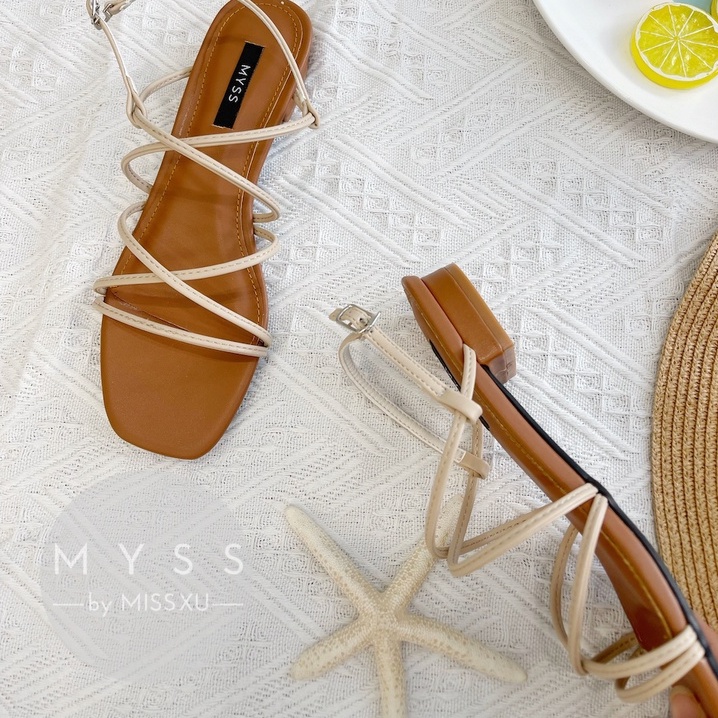 Giày sandal nữ bệt dây chéo 1,5 cm thời trang MYSS - SD148