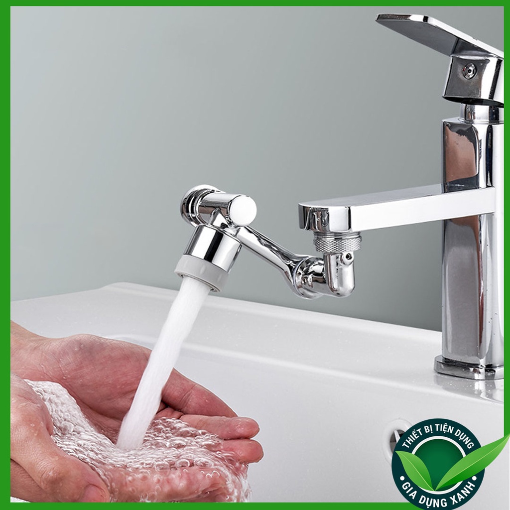 Đầu nối vòi Lavabo thông minh xoay 1080 - Chất liệu đồng cao cấp với 2 chế độ nước tiện dụng