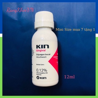 Nước súc miệng kin gingival ®12ml -mua 7 tặng 1 mini cầm theo tiện dùng