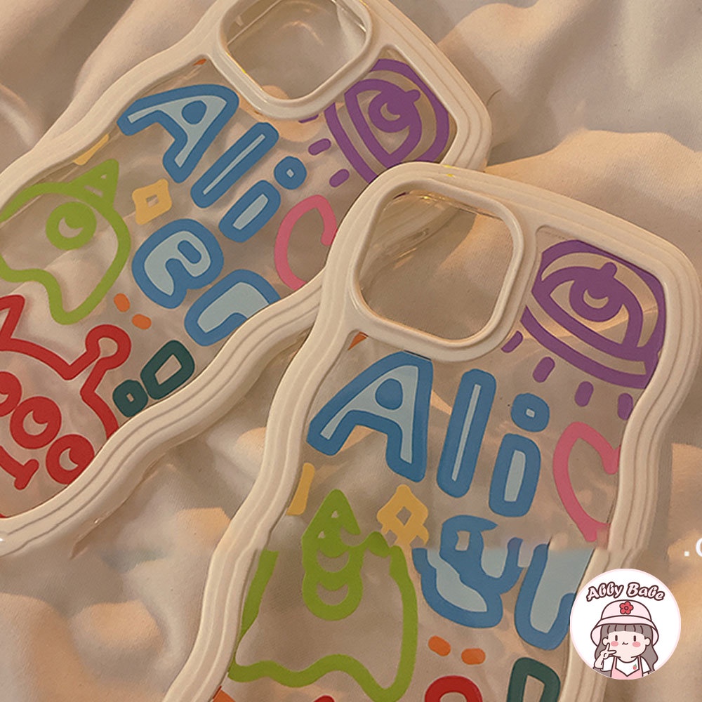 Ốp Điện Thoại TPU Trong Suốt Chống Sốc Họa Tiết Graffiti 3D Cho Iphone 11 7Plus 13 12 11 Pro Max X XS 12 13 XR