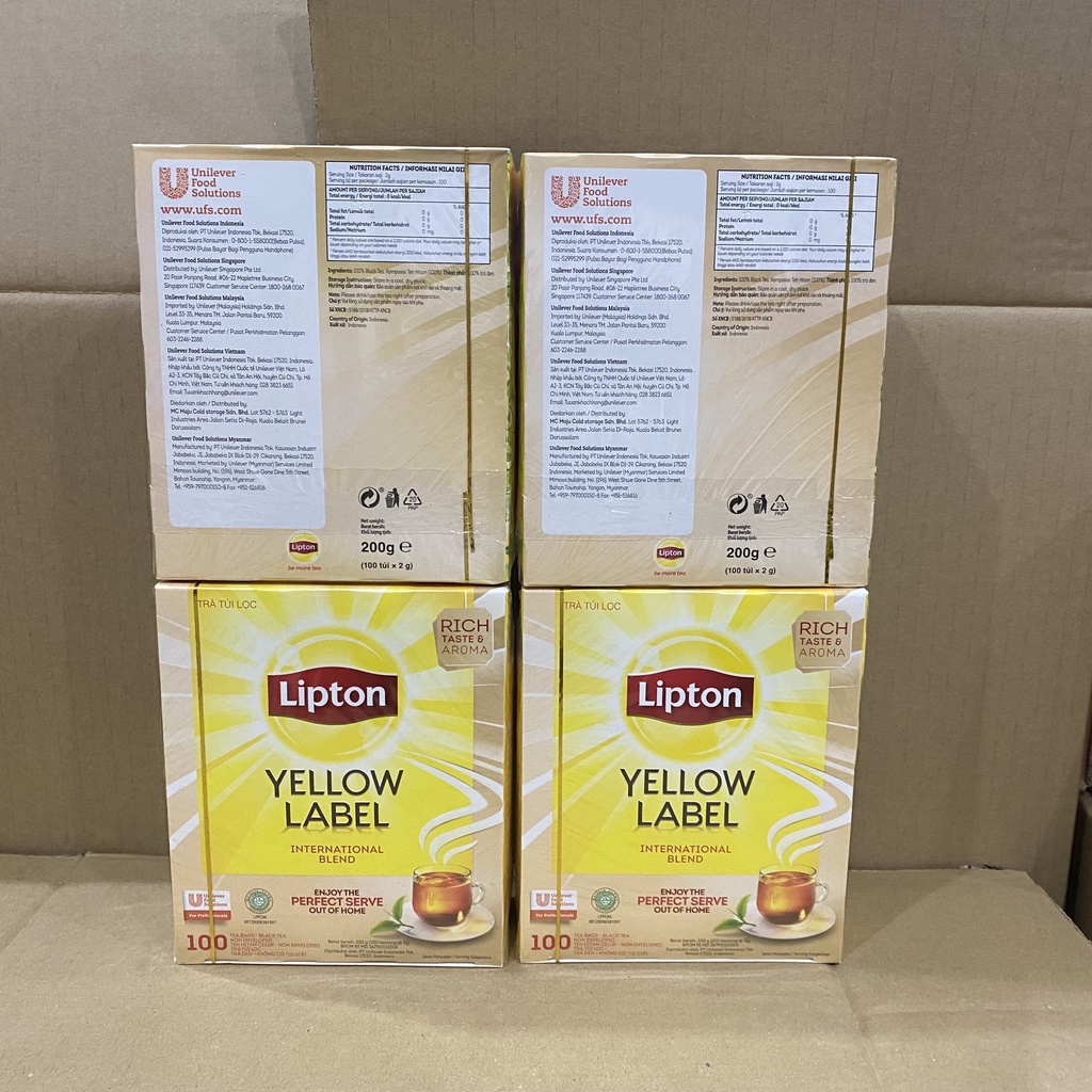 Trà Nhúng Lipton Nhãn Vàng 100 Gói