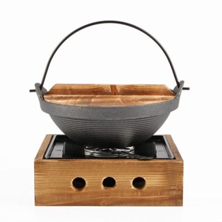 Nồi lẩu gang bếp cồn gỗ cổ điển YCY NL7578