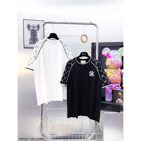 Áo Phông Nam NY Viền Tay Cao Cấp - Áo Thun Nam Thêu NY Vải Mịn