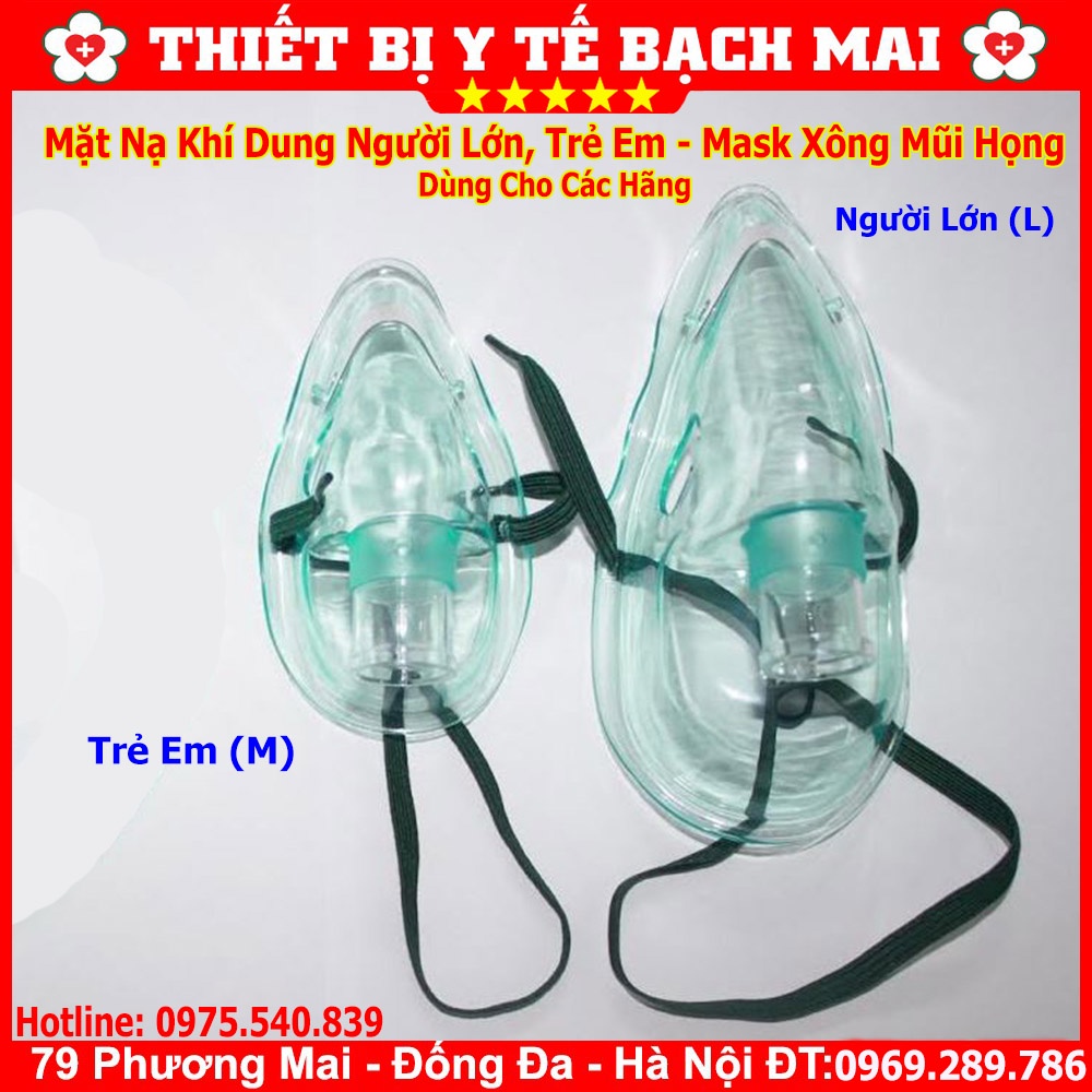 Mask Khí Dung - Mặt Nạ Xông Mũi Họng Dùng Cho Máy Xông Khí Dung Các Loại