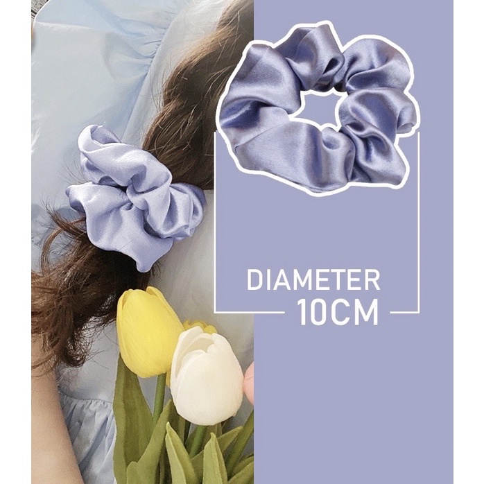Dây Buộc Tóc Scrunchies Vải Lụa Latin Xinh Xắn Nàng Thơ Tiểu Thư 🌸