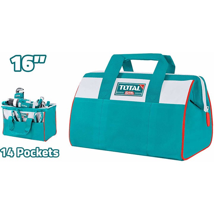Túi xách giỏ đồ nghề - chứa đựng dụng cụ đa năng TOTAL THT26131 công cụ điện lạnh công trình máy cầm tay thợ