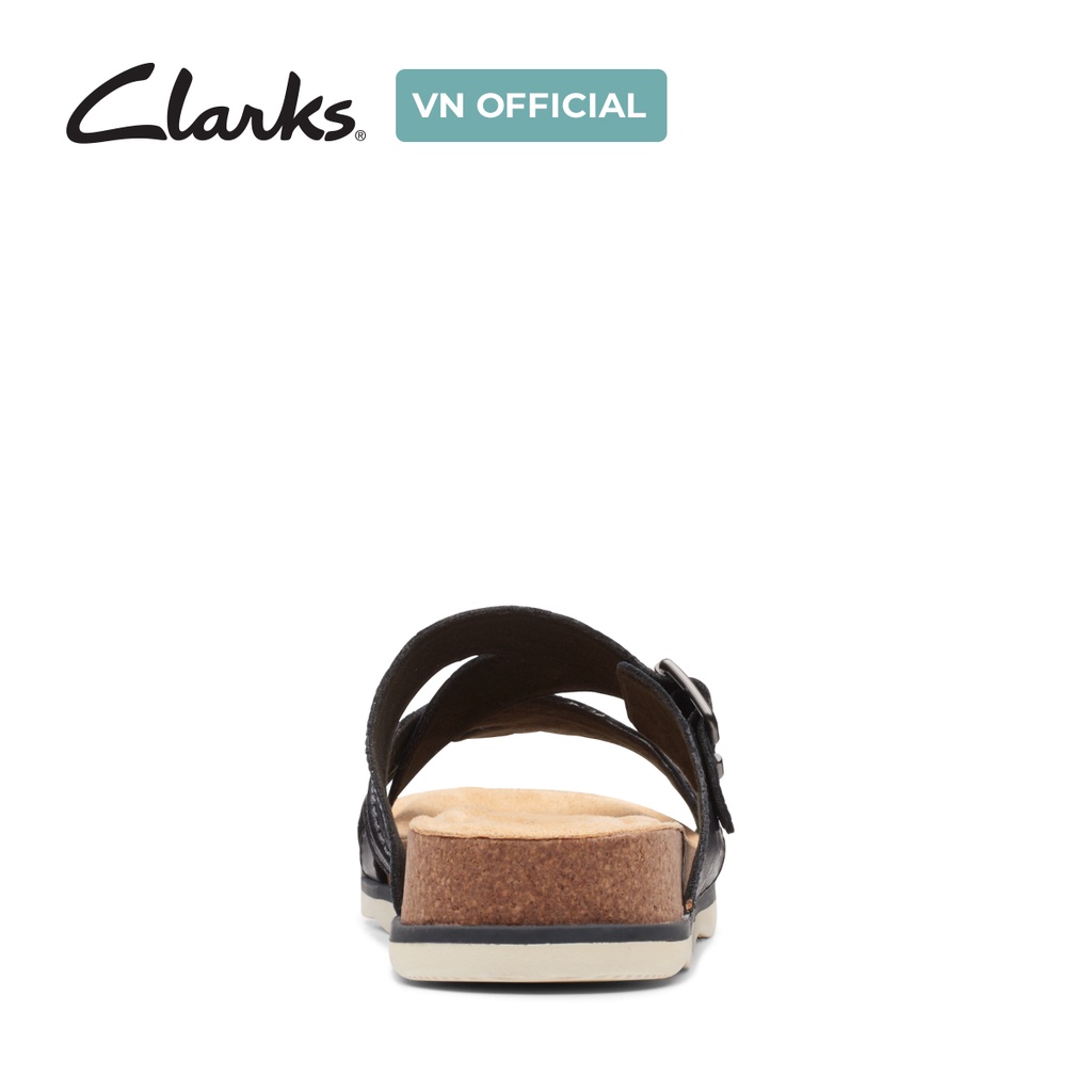 Dép Xỏ Ngón Da Nữ Clarks Brynn Hope màu Đen