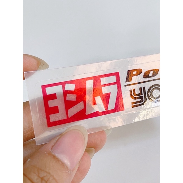 Tem dán chữ Yoshimura trong suốt siêu Hot, tổng hợp mẫu Yoshi dán trang trí xe máy oto có sẵn keo phía sau