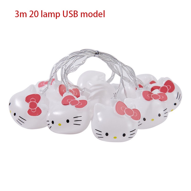 Dây Đèn Trang Trí Phòng Ngủ Hình Hello Kitty