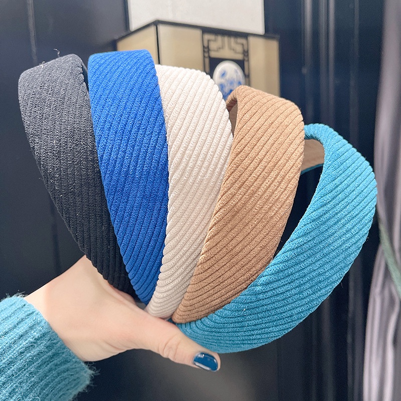 Băng Đô Cài Tóc Rửa Mặt Bằng Nhung Dày Dặn Phong Cách Hàn Quốc Cổ Điển