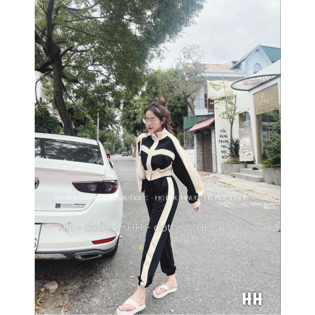 Sét bộ thể thao phối màu bo gấu BN44