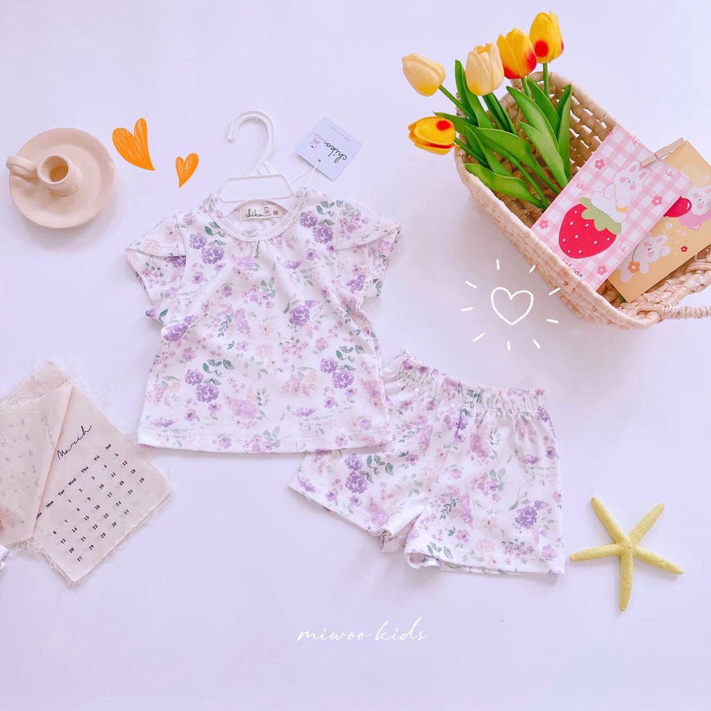 CHIKOBEBE SET PHỐI MẪU BÉ GÁI VAI BÈO
