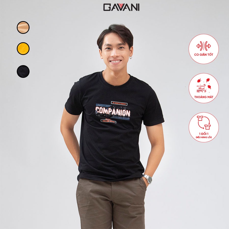 Áo thun nam cơ bản ôm, ngắn tay_Gavani COMPANION