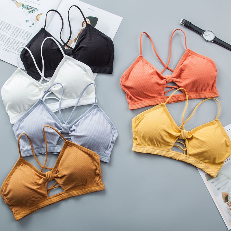 Áo Ngực Không Gọng Mềm Mại Thoáng Khí Chống Sốc Không Đường May Gợi Cảm Cho Nữ