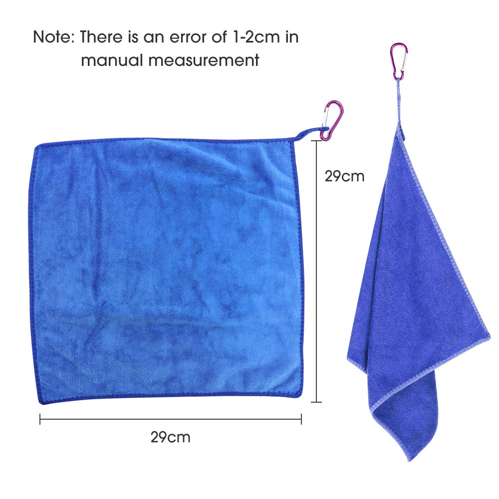 [Màu Sắc Ngẫu Nhiên] Khăn Lau Tay Mềm Mại Thấm Hút Cao Có Khóa Cài Đa Ứng Dụng Cho Hoạt Động Ngoài Trời