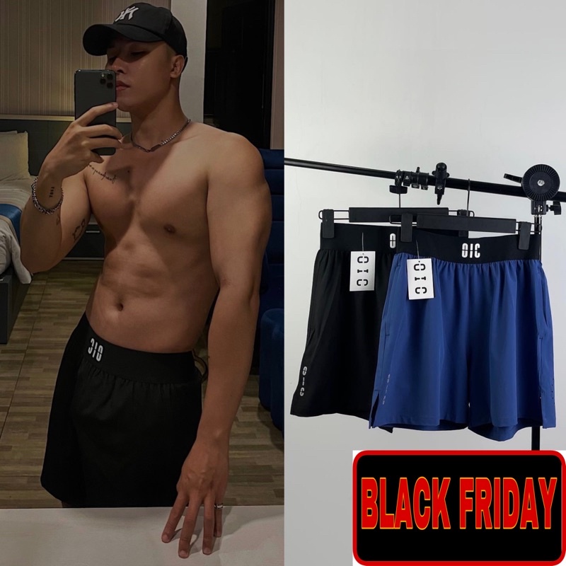 Quần short đùi thể thao nam OIC chất thun gió spandex co dãn 4 chiều chuyên tập gym, chạy bộ , mặc nhà, đi chơi